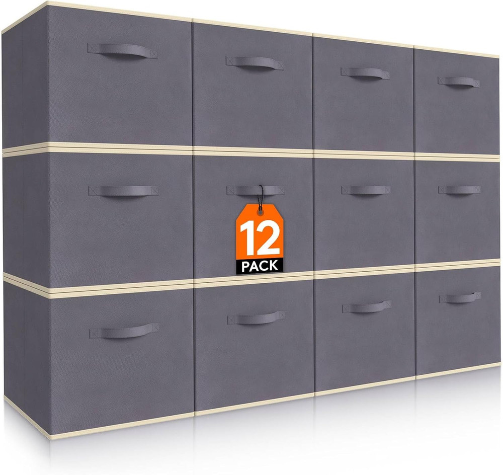 Storage Cubes, Foldable Decorative Fabric Storage Baskets for Organizing Home Or