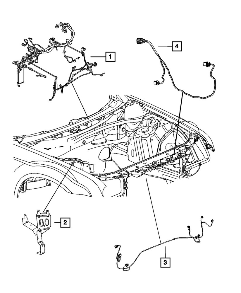 Genuine Mopar Front End Lighting Wiring 68109842AA