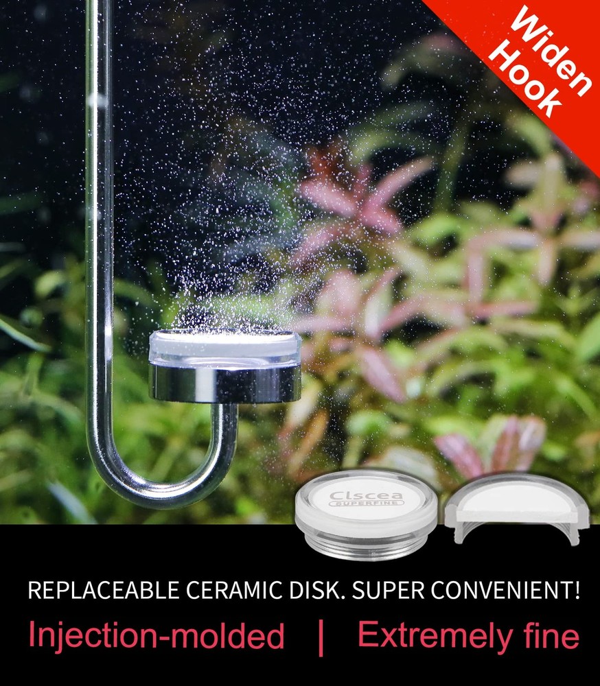 Aquarium Stainless Steel CO2 Diffuser Atomizer Widen Hook 40cm