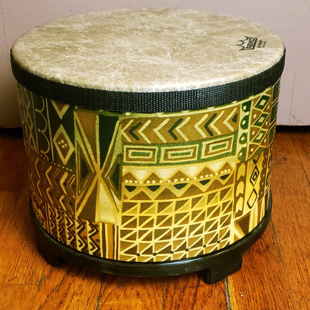 Remo Kids Percussion Floor Tom Drum 10" 2010s - Pattern: Island
