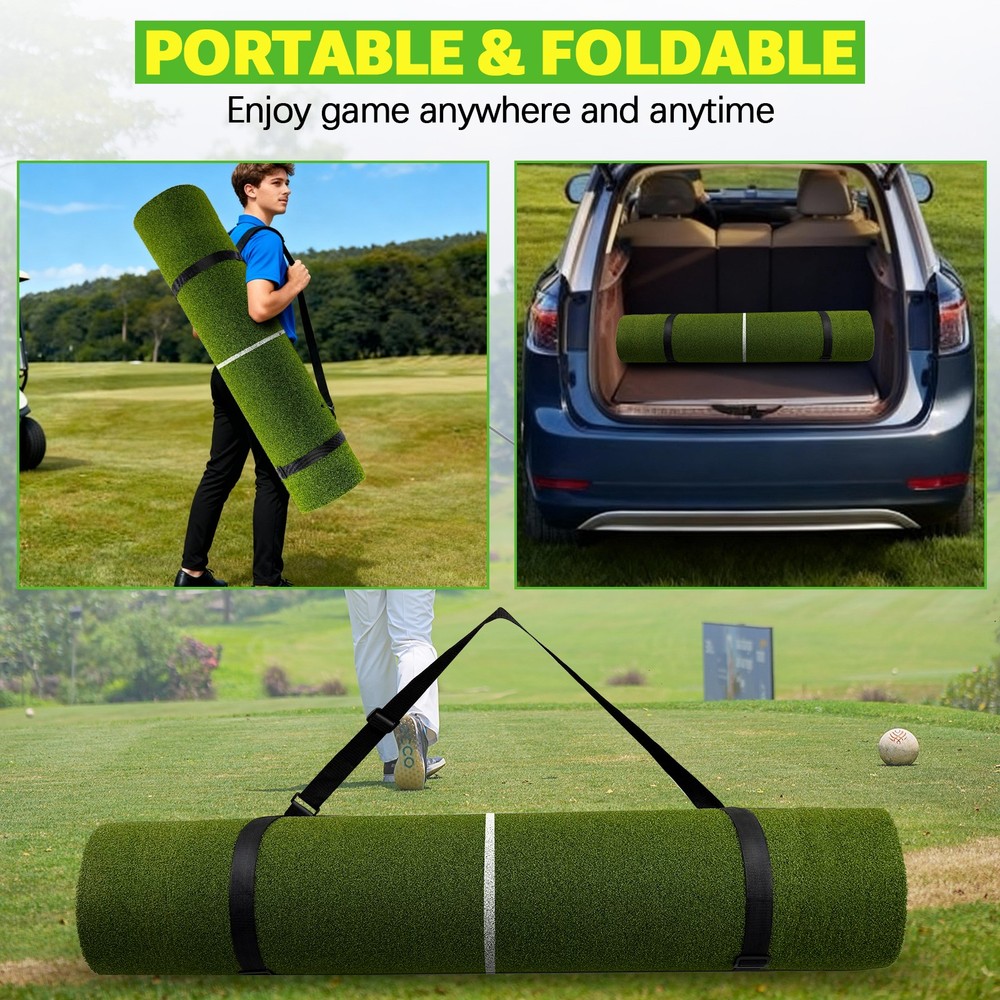 Golf Practice Hitting Mat Premium Turf , 5 x 4 FT 26mm