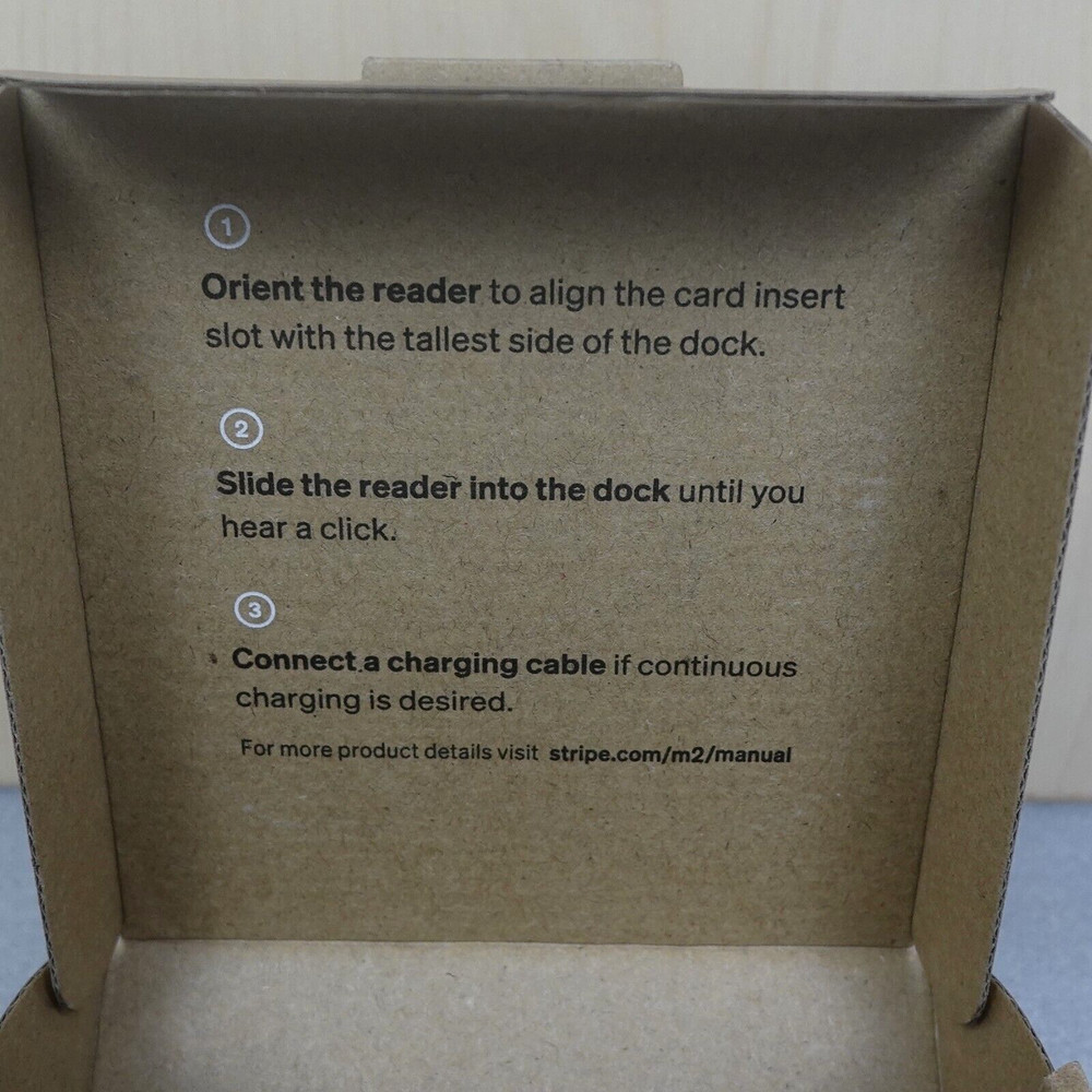 Stripe Dock for Stripe Reader M2 Credit Card Wireless Bluetooth Payments Silver