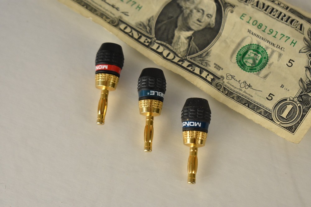 Single Monster Quick Lock Gold Banana Connector Replacement -READ-