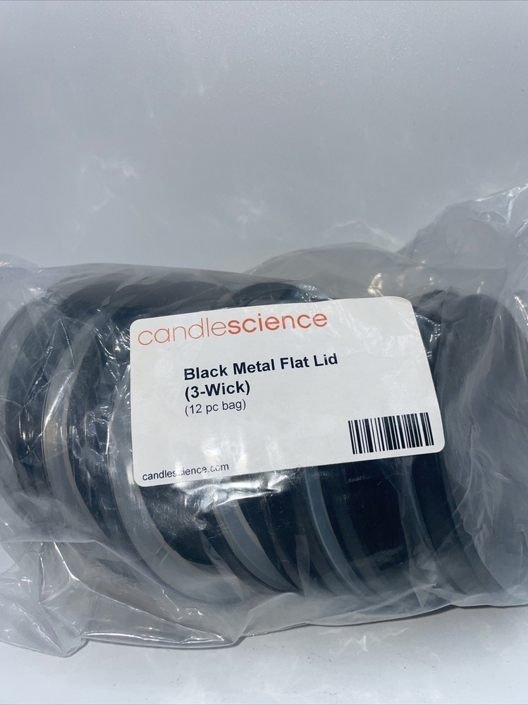 Black Metal Flat Lid for (3-wick candles)