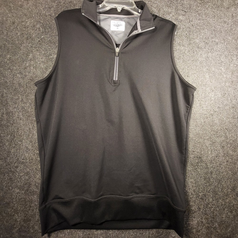 Straight Down Golf Vest 1/4 Zip Men’s Medium Black