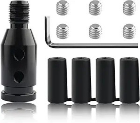 Shift Knob Adapter With 4-Sizes Plastic Hose - Universal Gear Connector for Most
