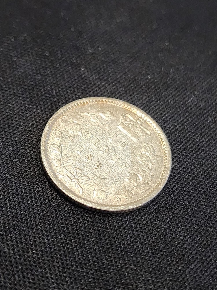1887 Canadian 10 Cents Silver Coin