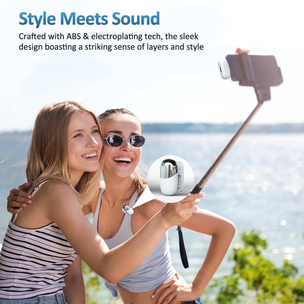 S5 Wireless Lavalier Microphone for iPhone 16/15,Android USB C Phone,iPad,Lap...