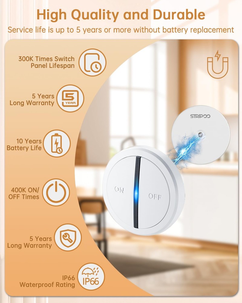 Garbage Disposal Wireless Switch Kit with Remote Control Outlet 500 Ft Range