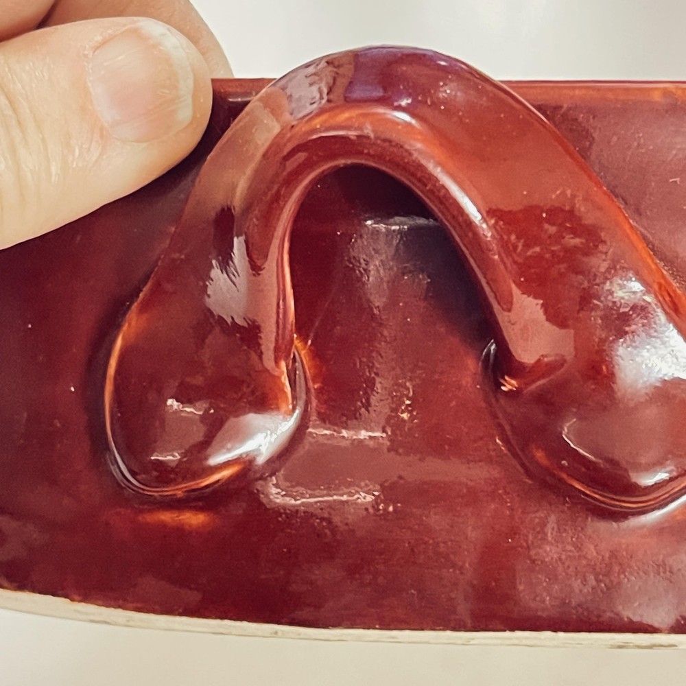 Handmade Rectangular Ceramic Baking Dish 10x7 Red Pottery Ovenware Rustic