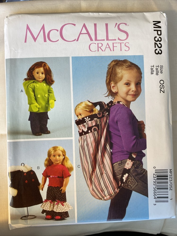 18” Doll Clothes Sewing Pattern Butterick MP323