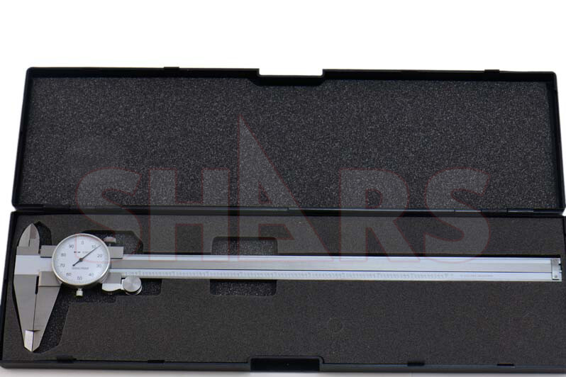 Shars 12" Dial Caliper .001" Shock Proof Stainless Steel 4 Way New R}