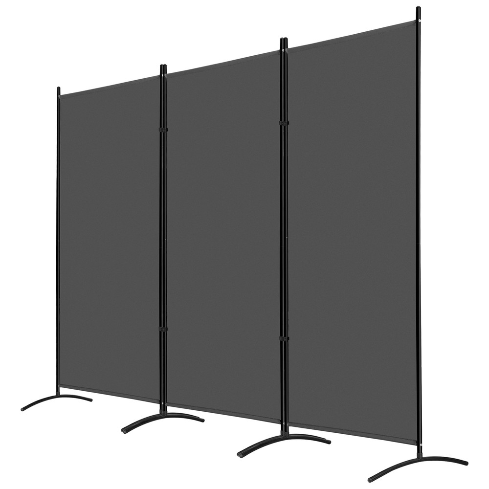 Indoor Room Divider Portable Office Folding Partition Privacy Screen 3Panel Gray