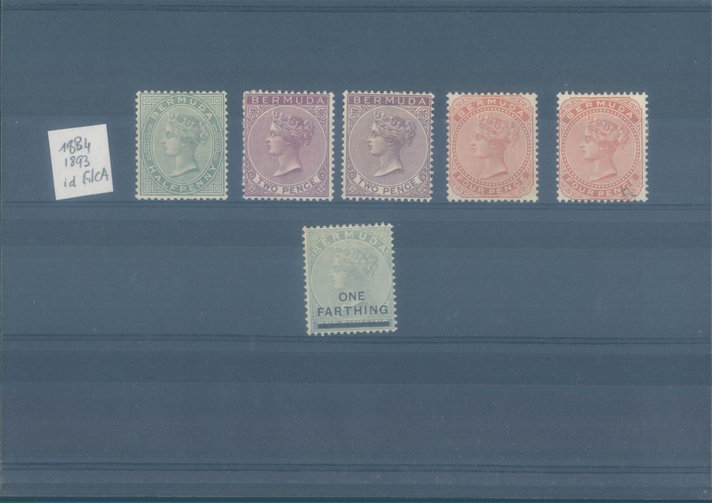 BERMUDA 1884-1893 MH stamps CA WK