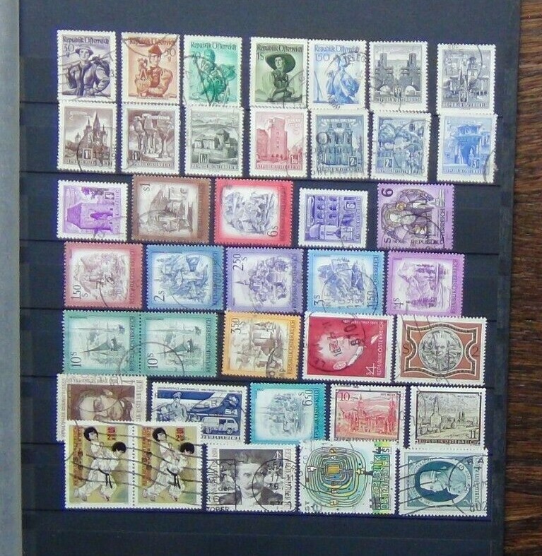 Austria 1957 Buildings 4s 1973 Views values to 10s Useful Commemorative issues