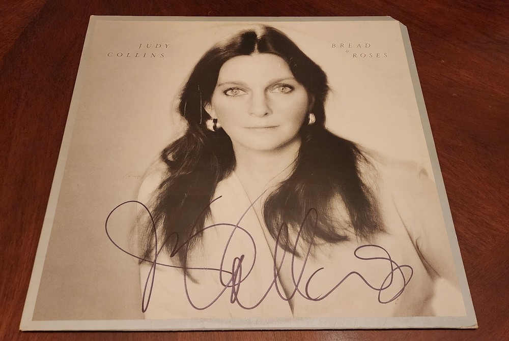 Judy Collins Bread and Rose Signed LP Cover