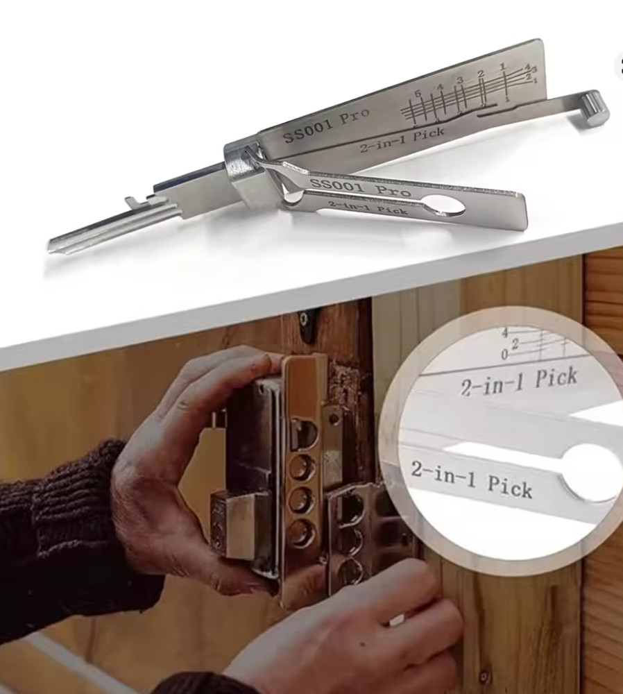 1pcs Stainless Steel Key Decoder SS001 O-ring Pickup Kit Pickup Hand Tool