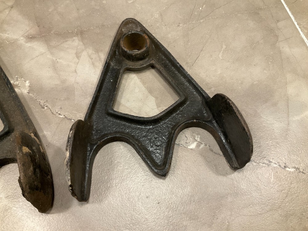 Vintage Primitive Extension Ladder Brackets Cast Iron Hardware Repurpose