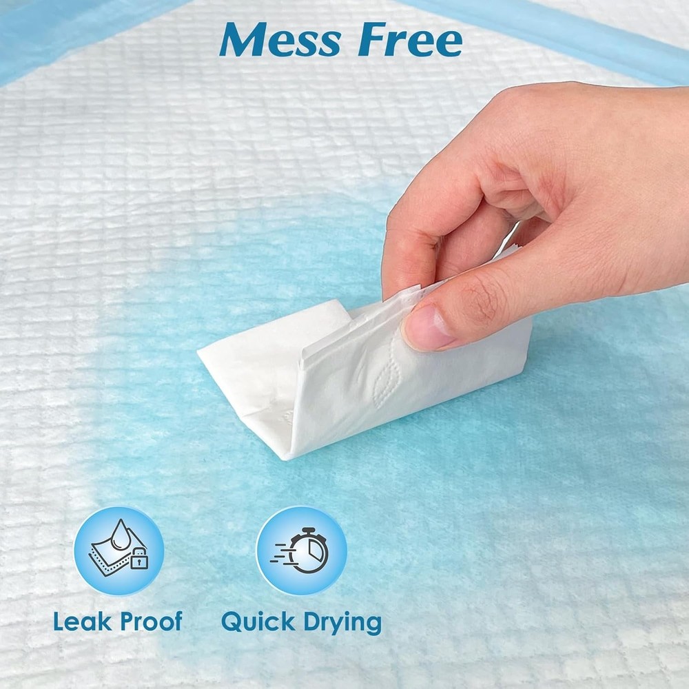50 Count 30” X 36” Super Absorbency Disposable Underpads, Leakproof Quick Drying