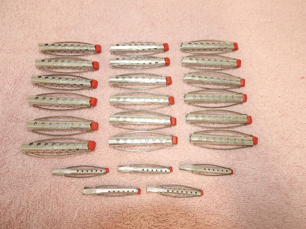 23 Vintage Tip Top Metal Hair Rollers / Perm Rods