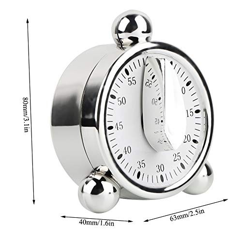 Manual Kitchen Timer, 60 Minutes Kitchen Timer Reminder Visual Countdown