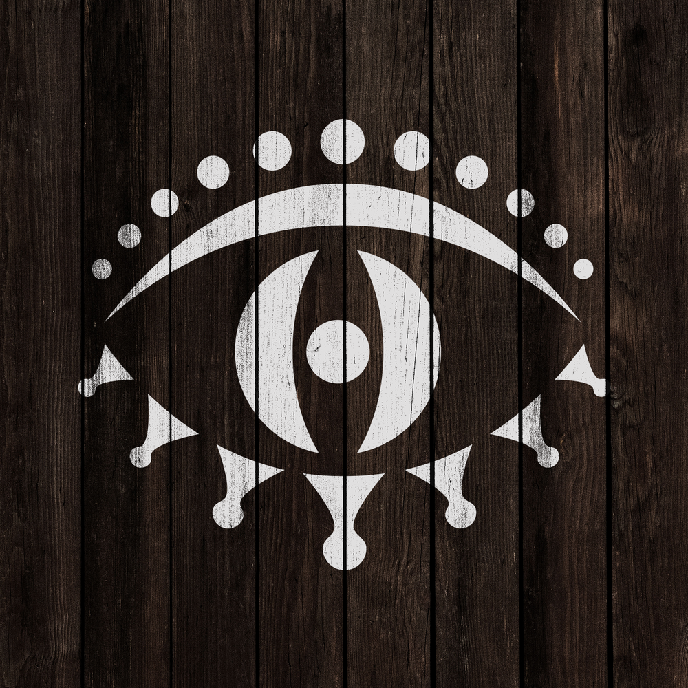Zuul Evil Eye Stencil - Durable & Reusable Mylar Stencils