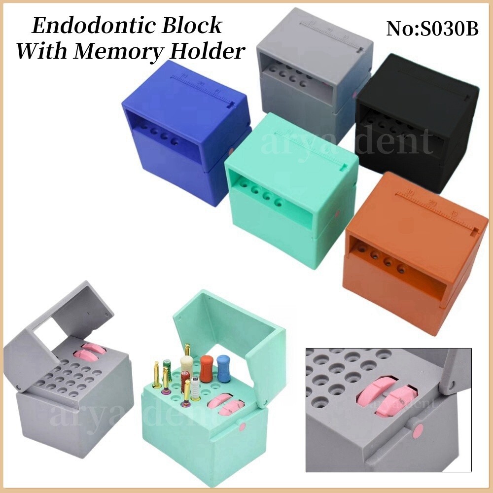 Dental Endodontic Endo Files Holder Stand With Memory Block Sterilization Box