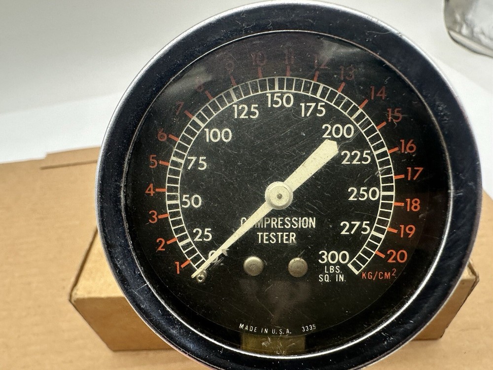 Vintage Compression Tester 300 LBS. Per Square In. Made in USA
