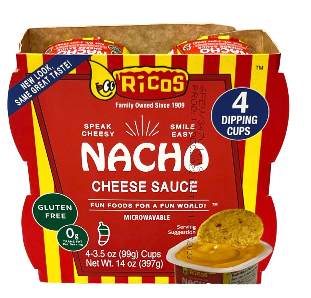 Ricos Nacho Cheese Sauce Dipping Cups 14 oz