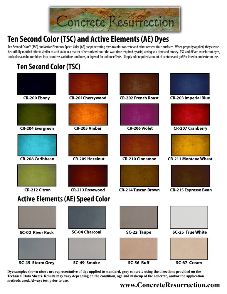 Fast Drying Concrete Stain-Professional-Easy to Use 100-150sq ft Citron