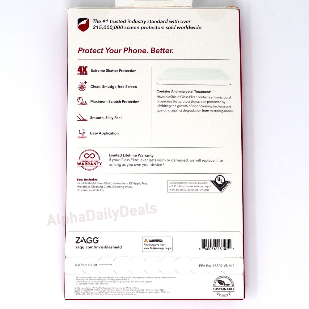 ZAGG Tempered Glass Screen Protector for iPhone 12 Pro 6.1" 2020