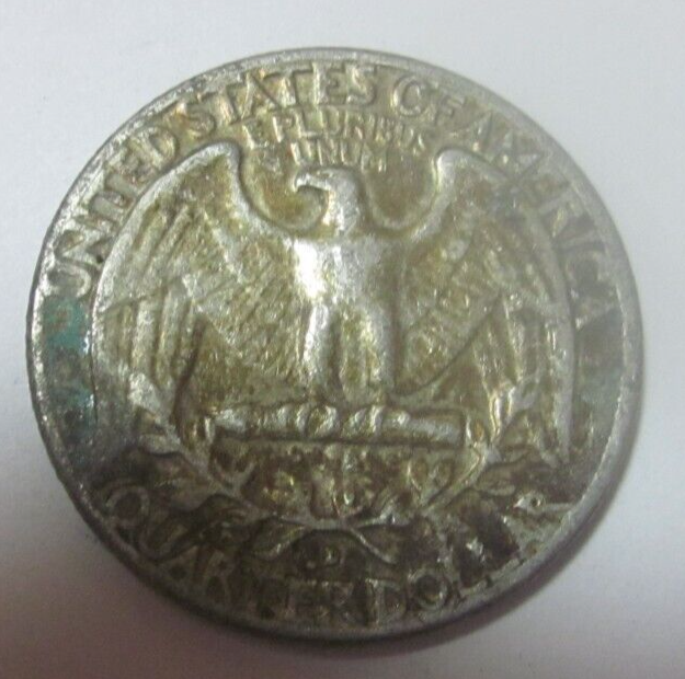 1959 D Washington Silver Quarter 90% Silver WORN