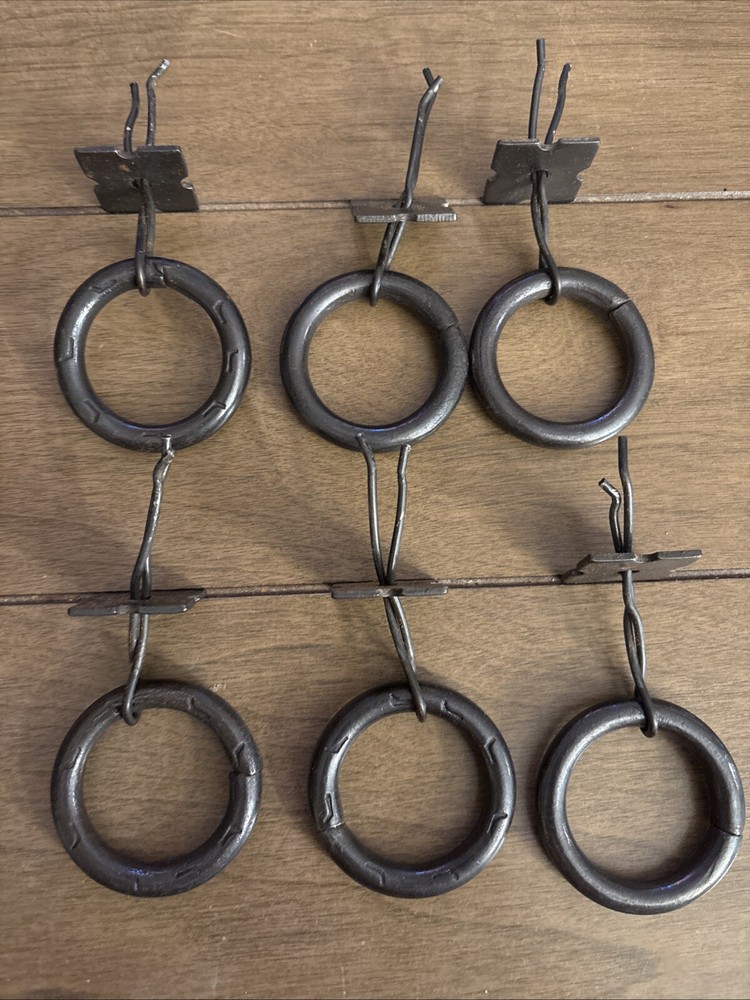 6pcs Vintage Bronze Drop Ring Knobs Pulls Handles for Dresser Drawer