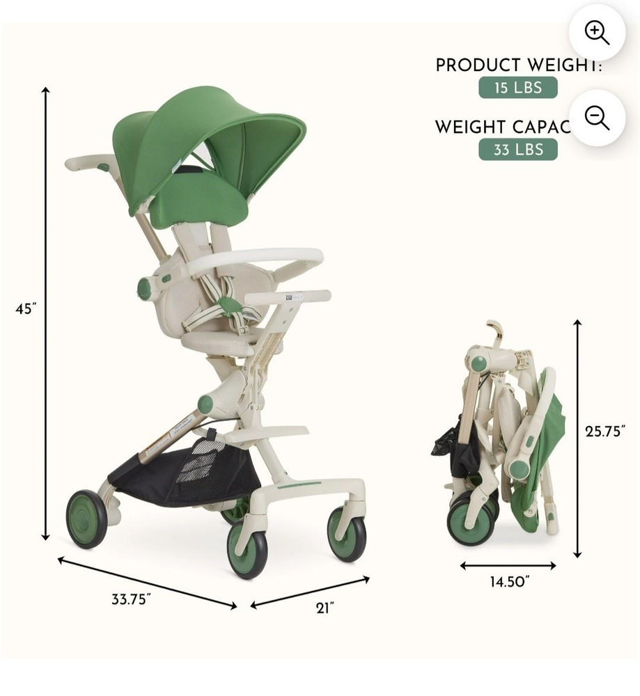 Evolur Velo Rider Stroller, Caviar