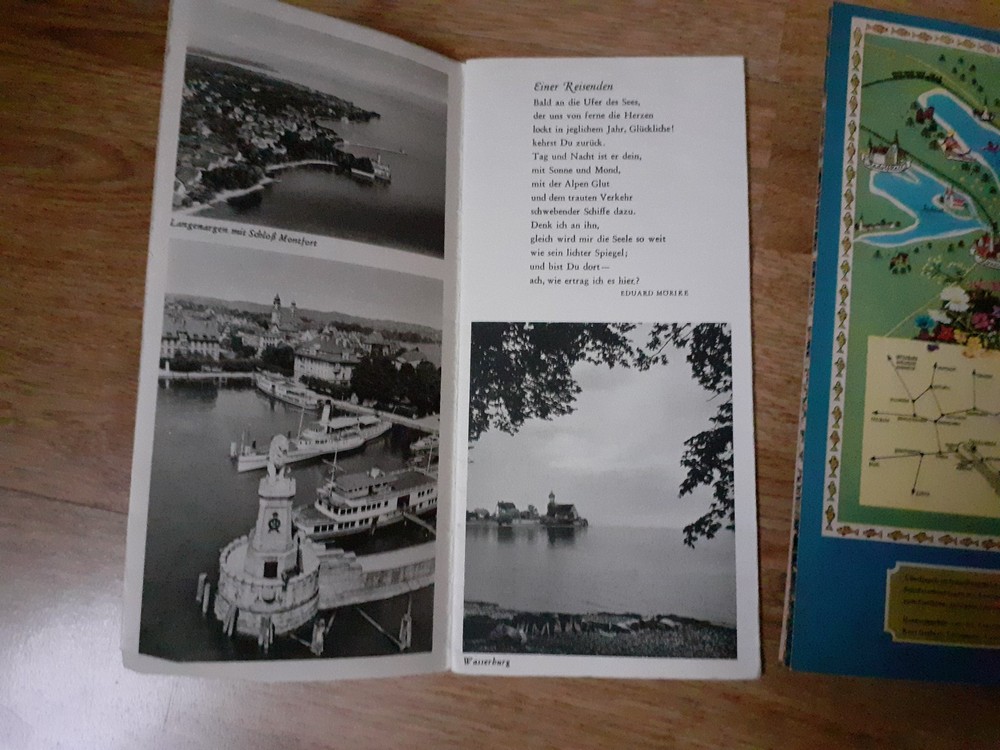 3 tourism leaflets BREGENZ, UBERLINGEN, BODEN-SEE - 1954