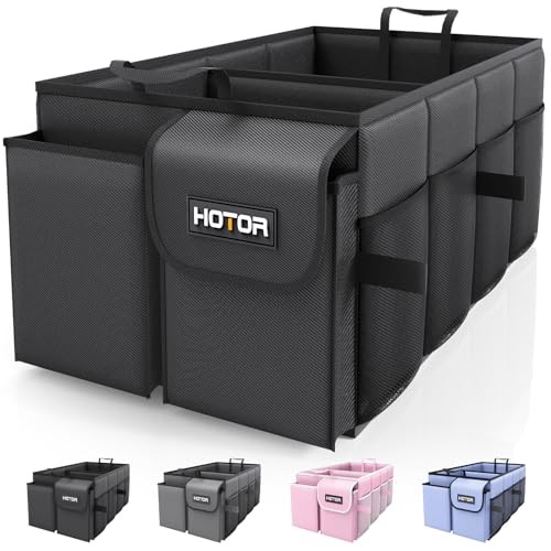 HOTOR Trunk Organizer - Car Organizer, Foldable Trunk organizer Medium Black