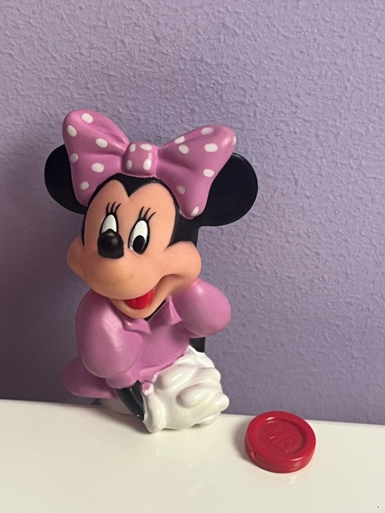 Vintage Minnie Mouse Bubble Bottle Lid on String Collectable Disney