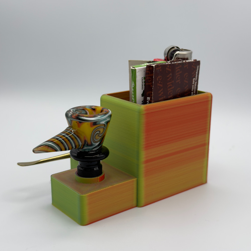 14mm Slide Stand Display Organizer W/ Tool Pick Holder - Tri Color Splash