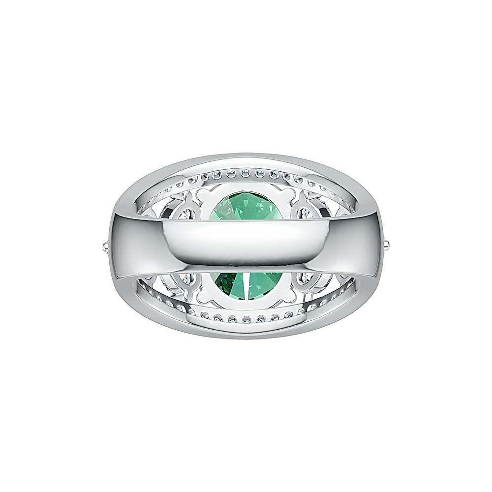 Sterling Silver Semi Mount Ring Setting Oval OV 13X11MM PE 5X3MM