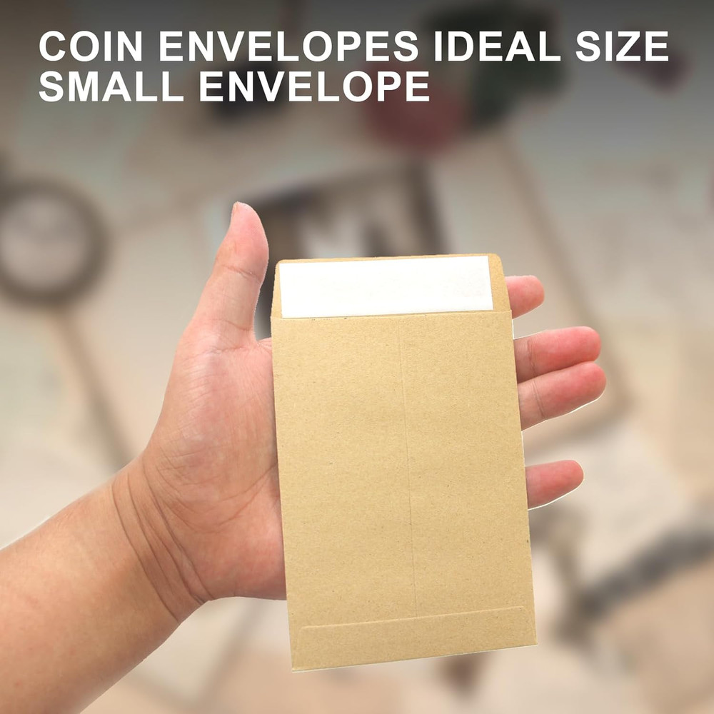 100 Pack Small Seed Saving Envelopes Bulk Blank Paper Coin Packets 3.23"×4.53"
