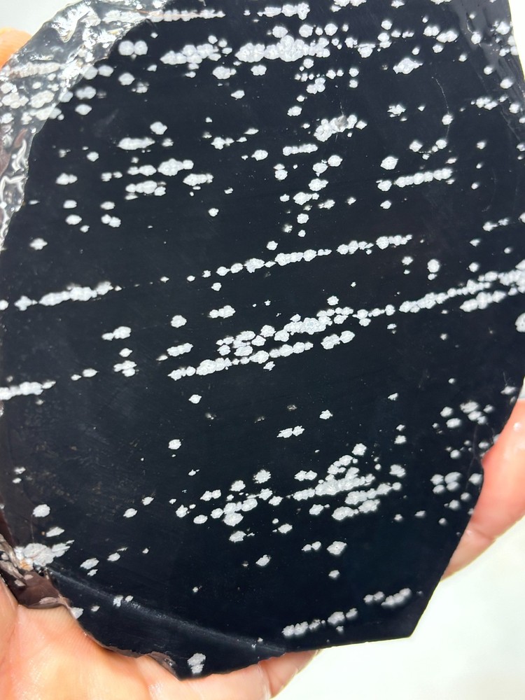 Snowflake Obsidian Slab Lapidary Cabbing Knapping Combo ship avail
