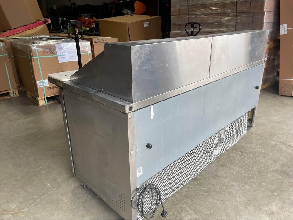 True 72" Sandwich/Salad Prep Table w/ Refrigerated Base