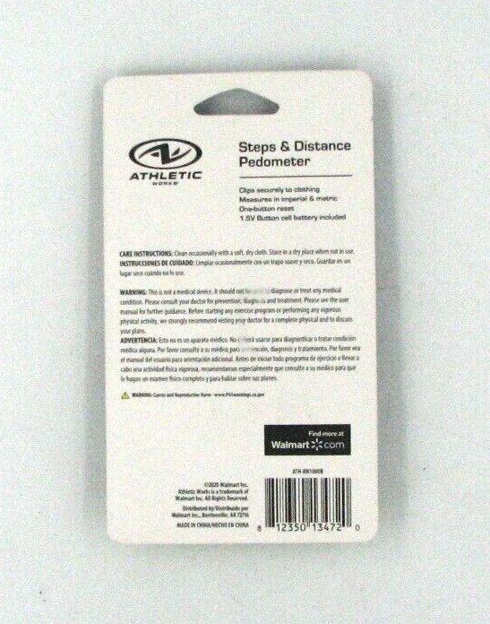 Athletic Works Step and Distance Pedometer