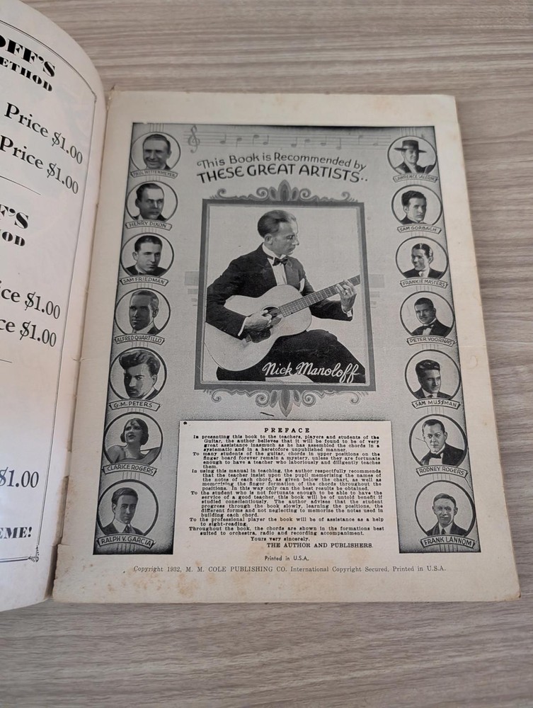 Nick Manoloff Spanish Guitar Method Book No. 1