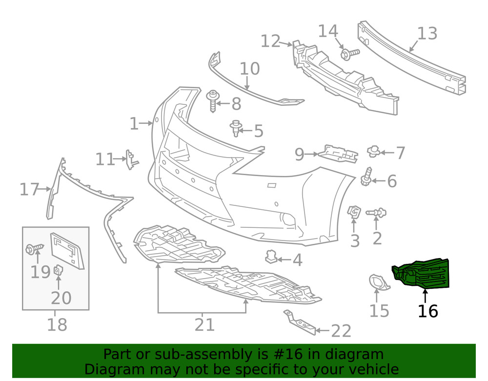 Genuine Lexus Lamp Bracket 52126-33111