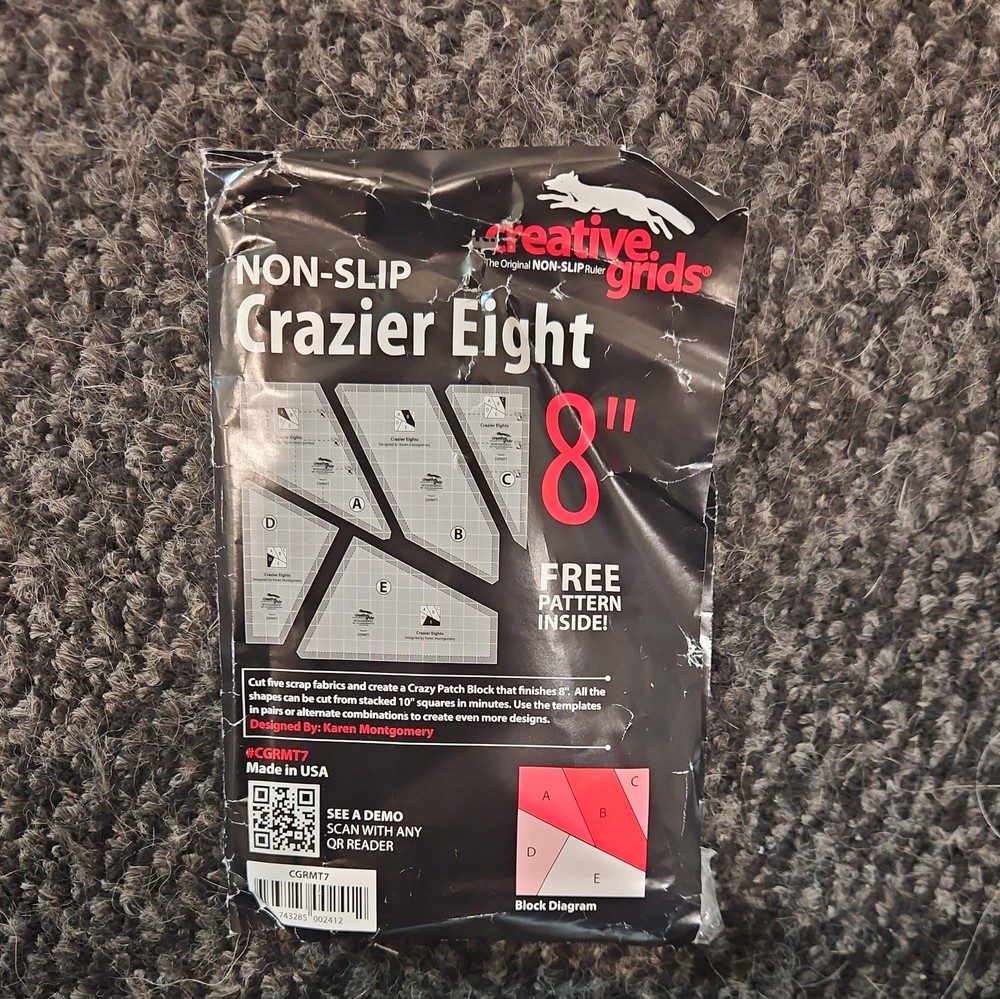 Creative Grids Crazier Eights Template Quilt Ruler CGRMT7