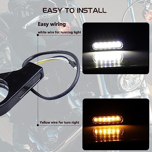 Switchback Sequential Front Fork LED Turn Signals with Relocation Kit,