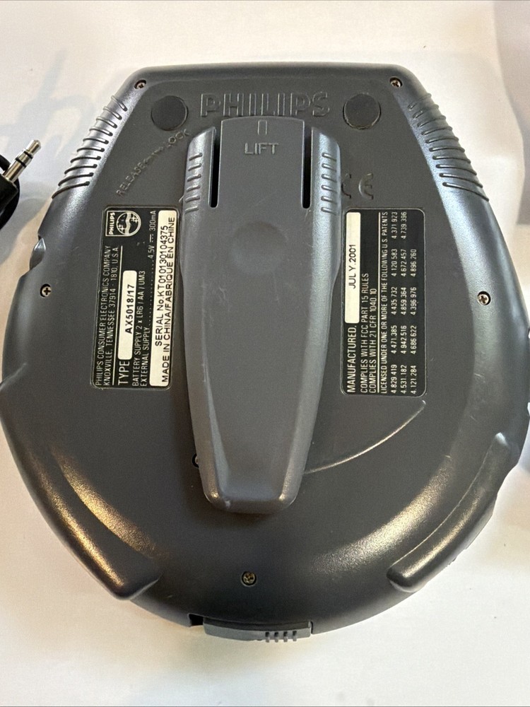 Philips Jogproof Portable CD Player 45 ESP Model AX5018/17 Tested Work Great !!