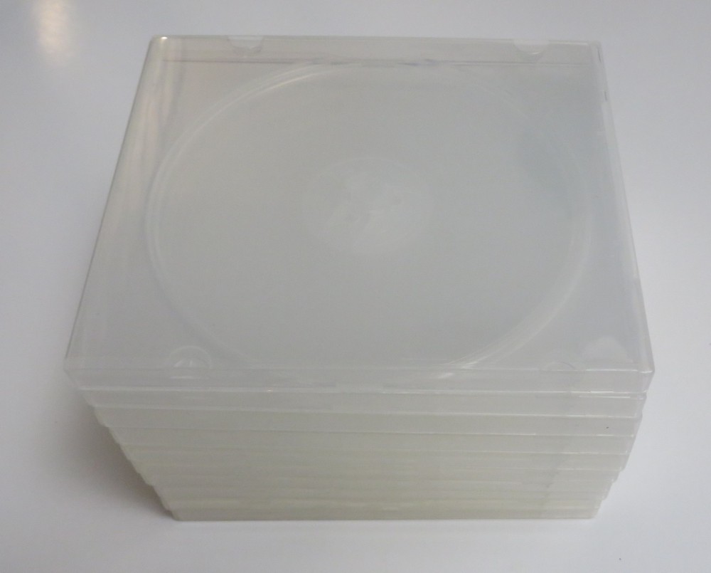 25 Clear Transparent CD DVD Disc Square Clam shell PP Poly Plastic Storage Case