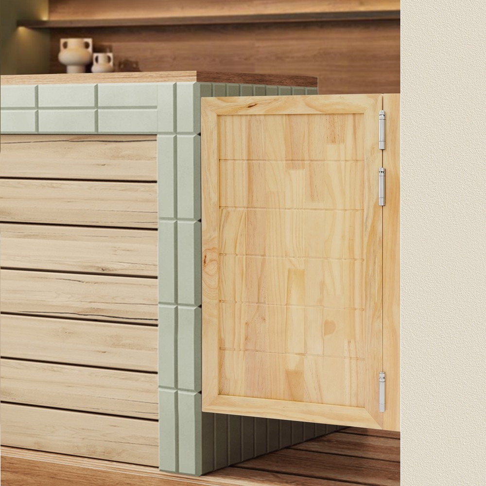 Partition Single-Door Leaf for Doorways w/ Doorpost & Hinge Multi-functional Use